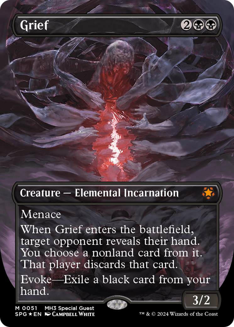 Grief (Borderless) (Textured Foil) [Modern Horizons 3 Special Guests] | Odin's Place