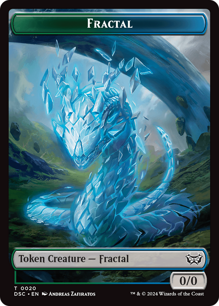 Wurm (0018) // Fractal Double-Sided Token [Duskmourn: House of Horror Commander Tokens] | Odin's Place