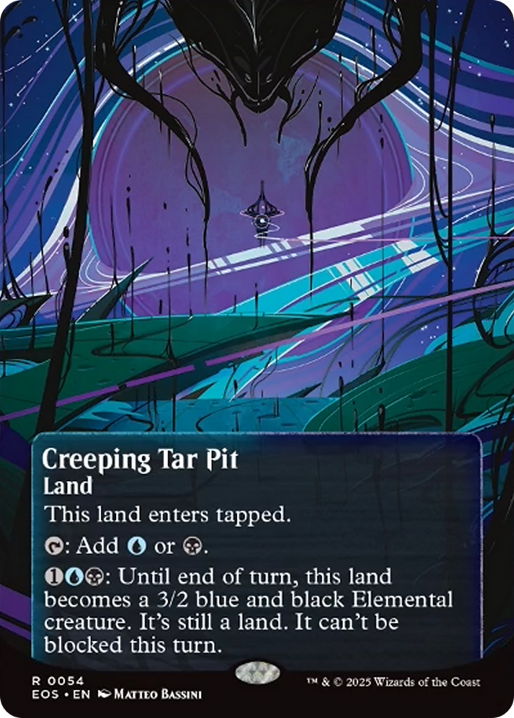 Creeping Tar Pit (0054) (Borderless) [Edge of Eternities: Stellar Sights] | Odin's Place