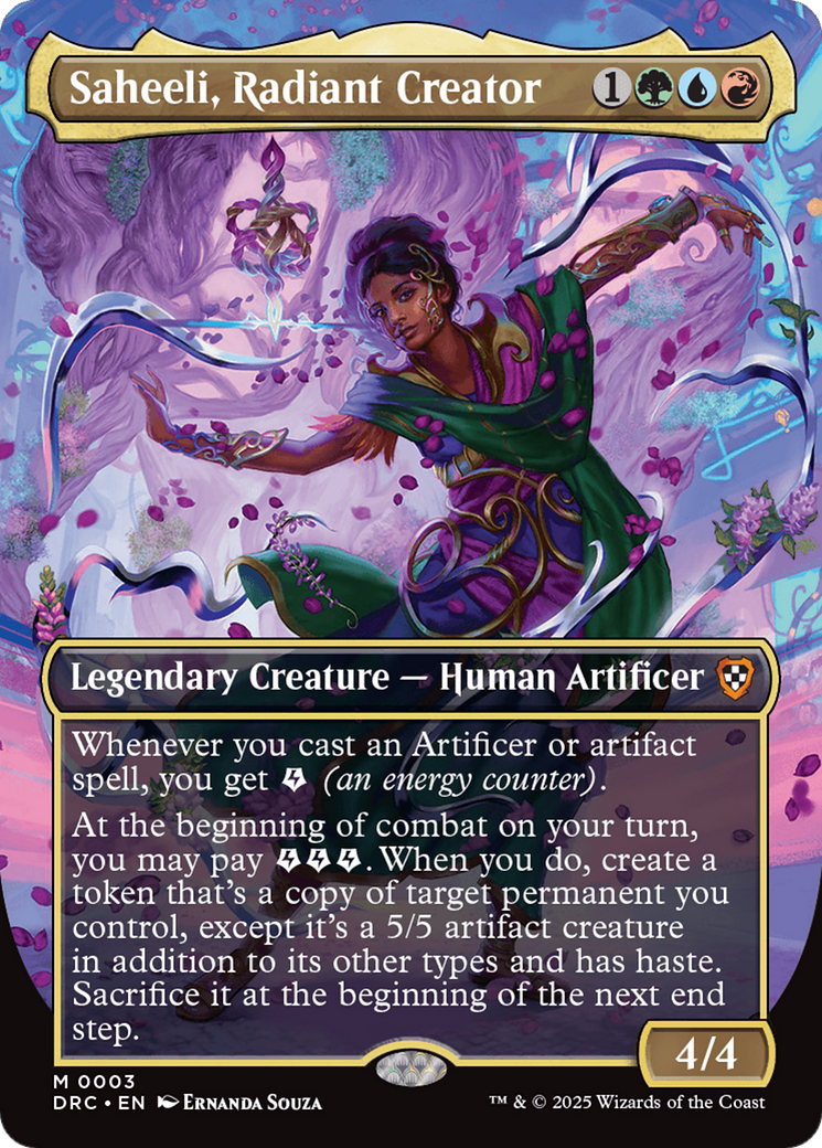 Saheeli, Radiant Creator (Borderless) [Aetherdrift Commander] | Odin's Place