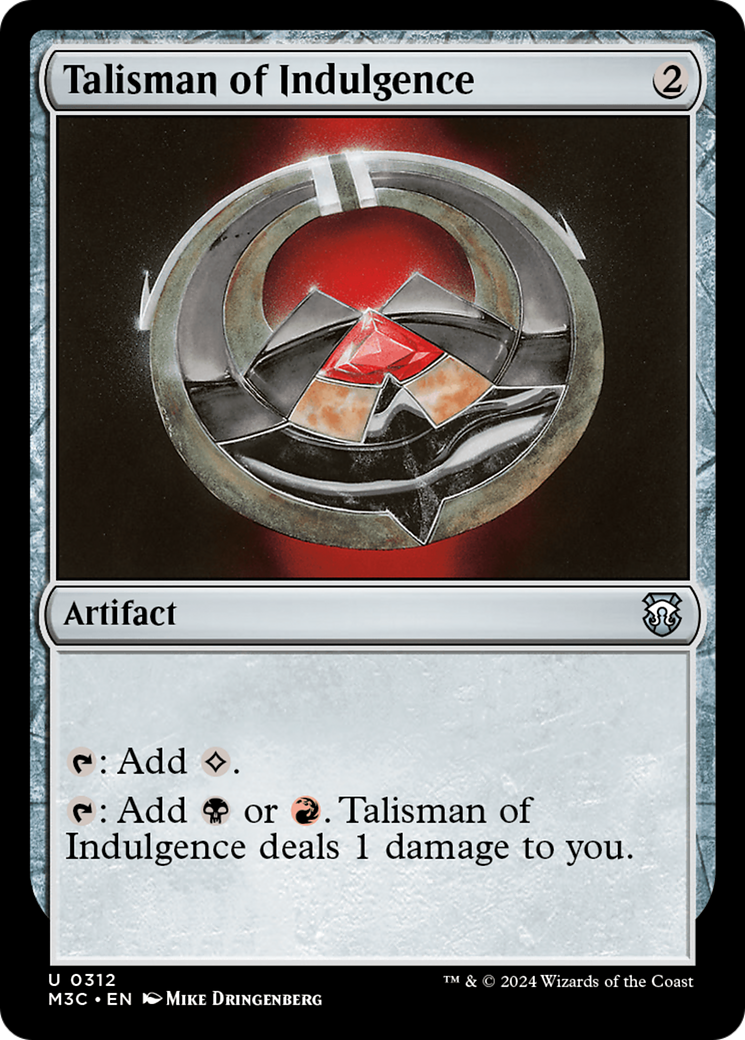 Talisman of Indulgence (Ripple Foil) [Modern Horizons 3 Commander] | Odin's Place