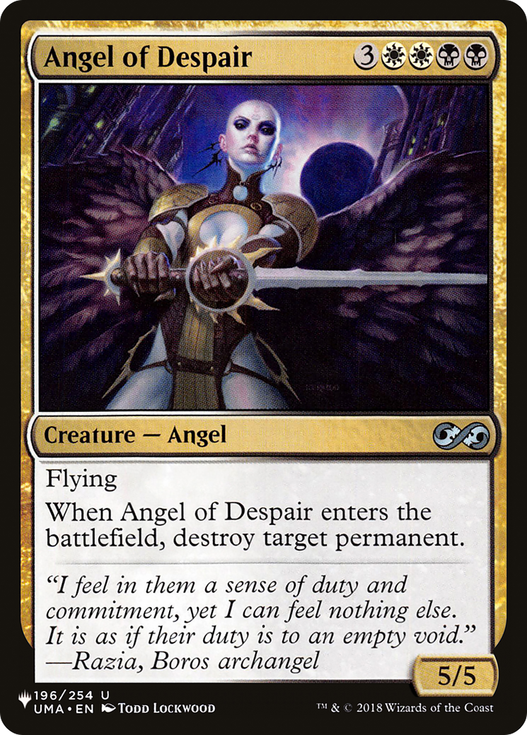 Angel of Despair [The List] | Odin's Place