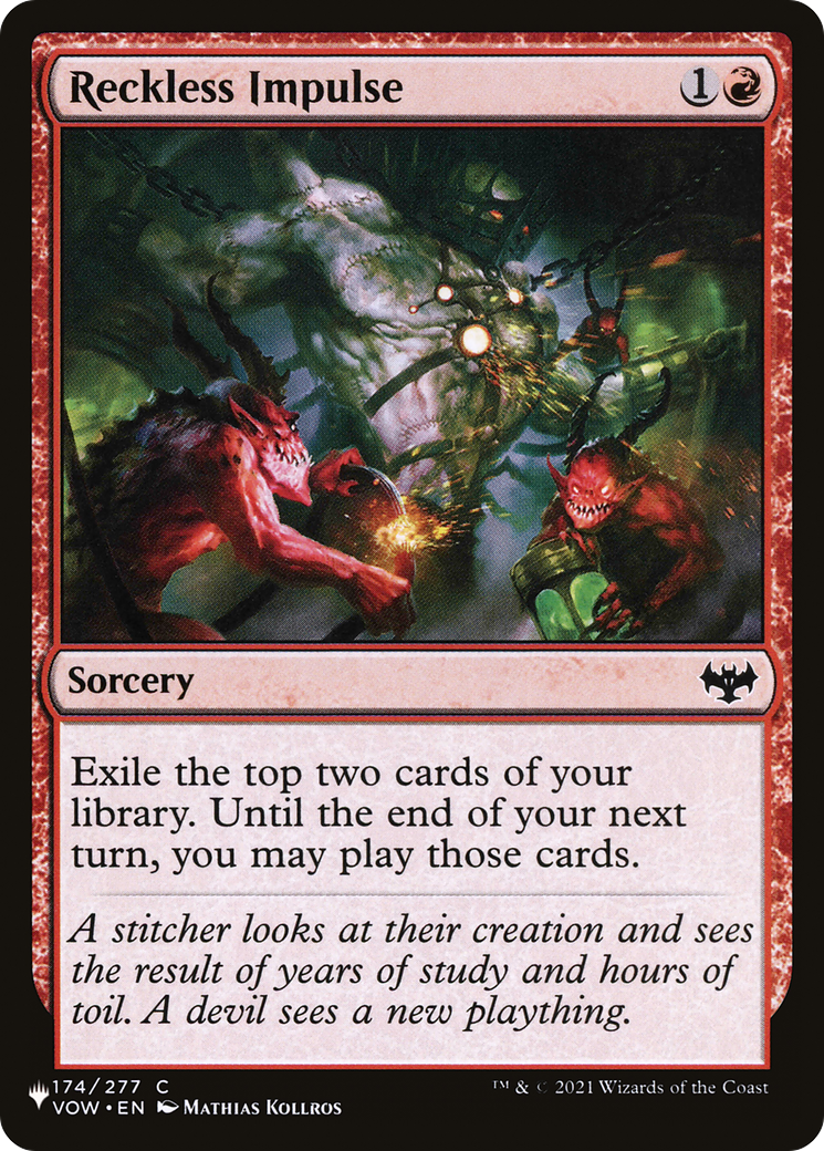 Reckless Impulse [The List] | Odin's Place