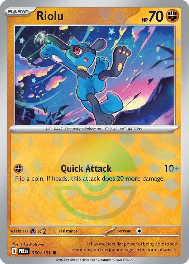 Riolu (050/131) (Poke Ball Pattern) [Scarlet & Violet: Prismatic Evolutions] | Odin's Place