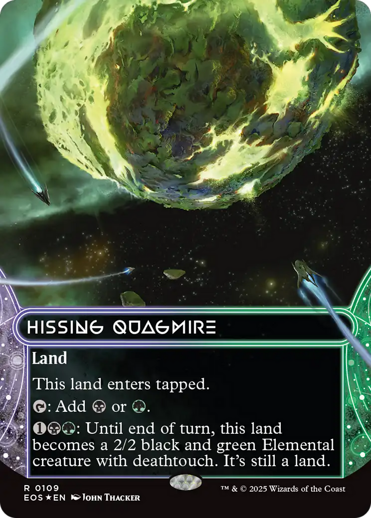 Hissing Quagmire (0109) (Borderless) (Galaxy Foil) [Edge of Eternities: Stellar Sights] | Odin's Place