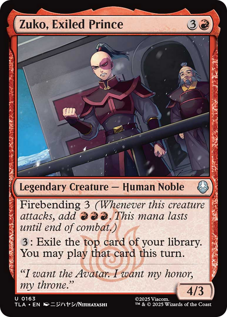 Zuko, Exiled Prince [Avatar: The Last Airbender] | Odin's Place