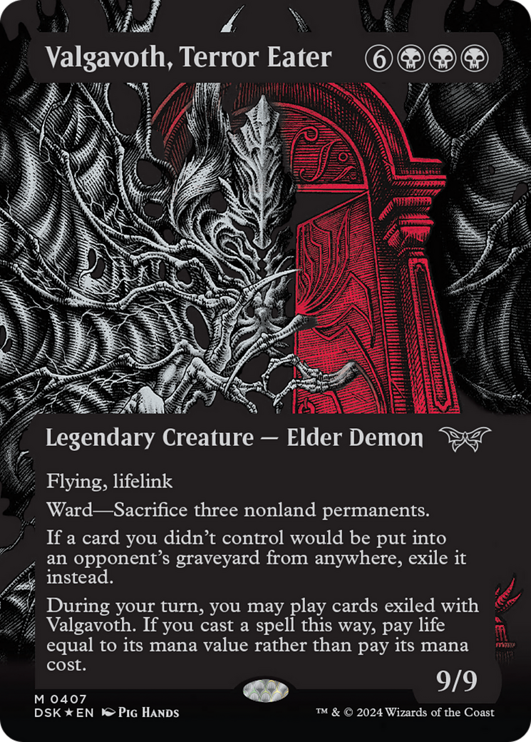 Valgavoth, Terror Eater (Showcase) (Textured) [Duskmourn: House of Horror] | Odin's Place