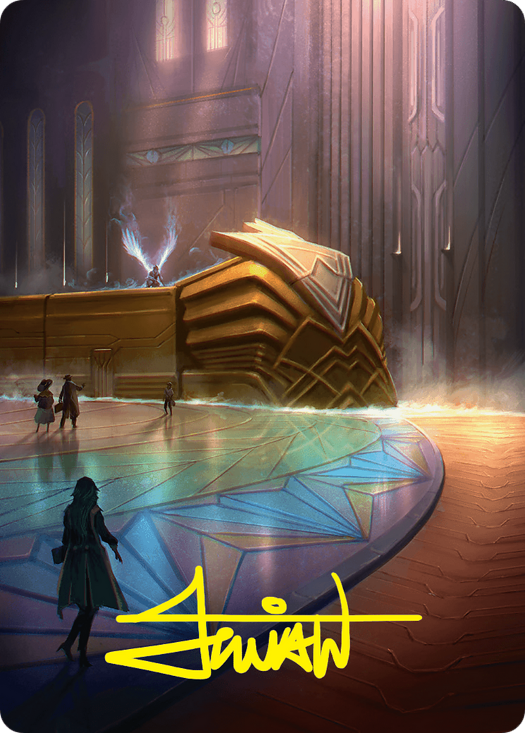 Plains Art Card (21/54) (Gold-Stamped Signature) [Foundations Art Series] | Odin's Place