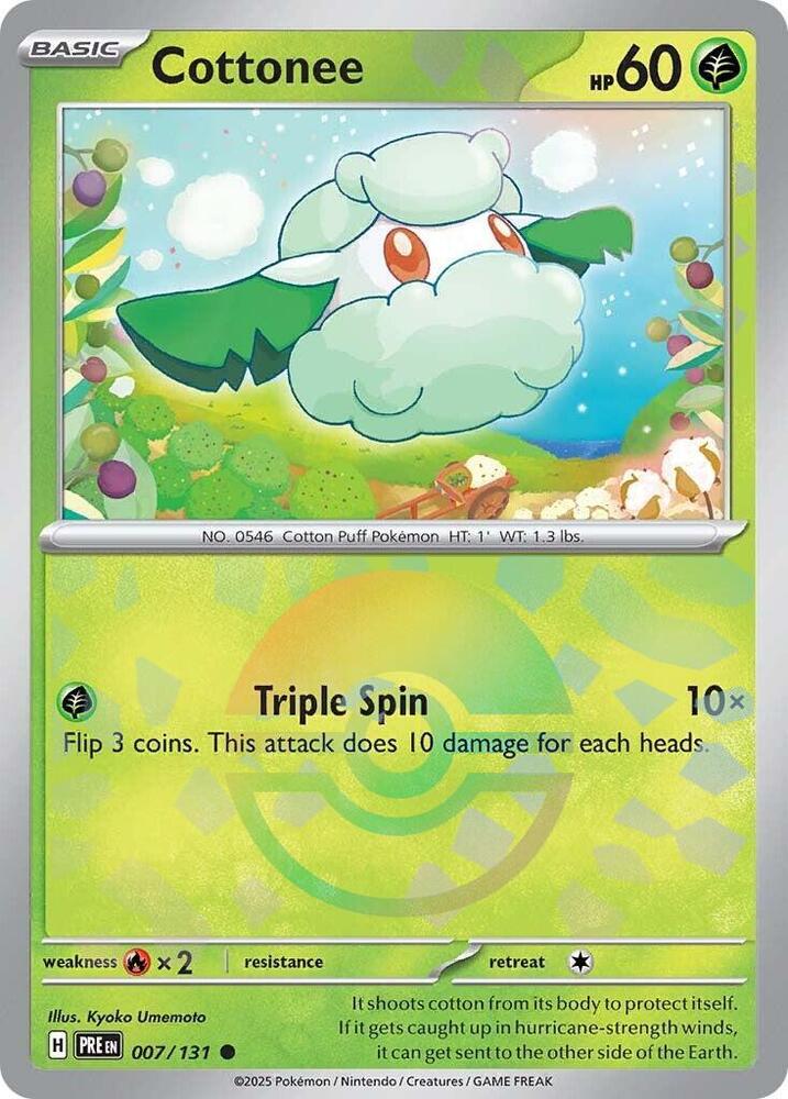 Cottonee (007/131) (Poke Ball Pattern) [Scarlet & Violet: Prismatic Evolutions] | Odin's Place