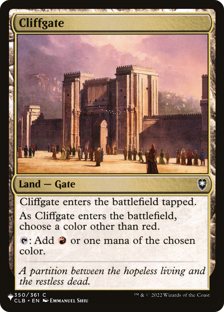 Cliffgate [The List] | Odin's Place
