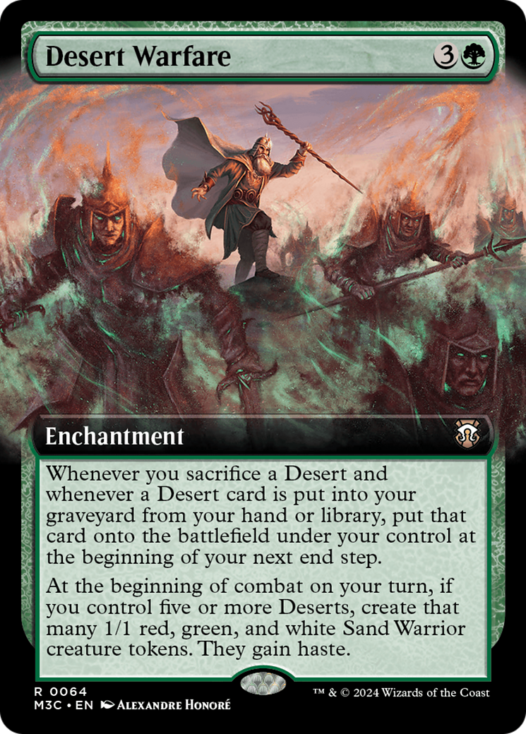 Desert Warfare (Extended Art) (Ripple Foil) [Modern Horizons 3 Commander] | Odin's Place