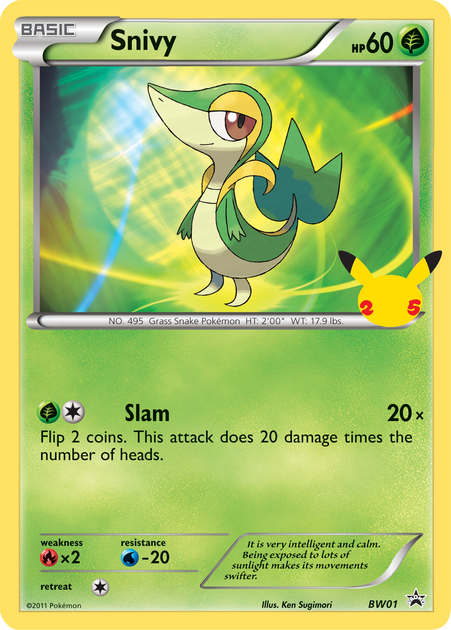 Snivy (BW01) (Jumbo Card) [First Partner Pack] | Odin's Place