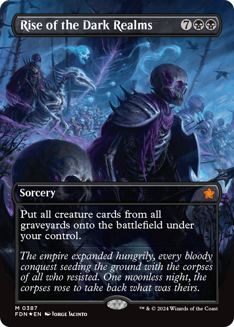 Rise of the Dark Realms (Borderless) (Mana Foil) [Foundations] | Odin's Place