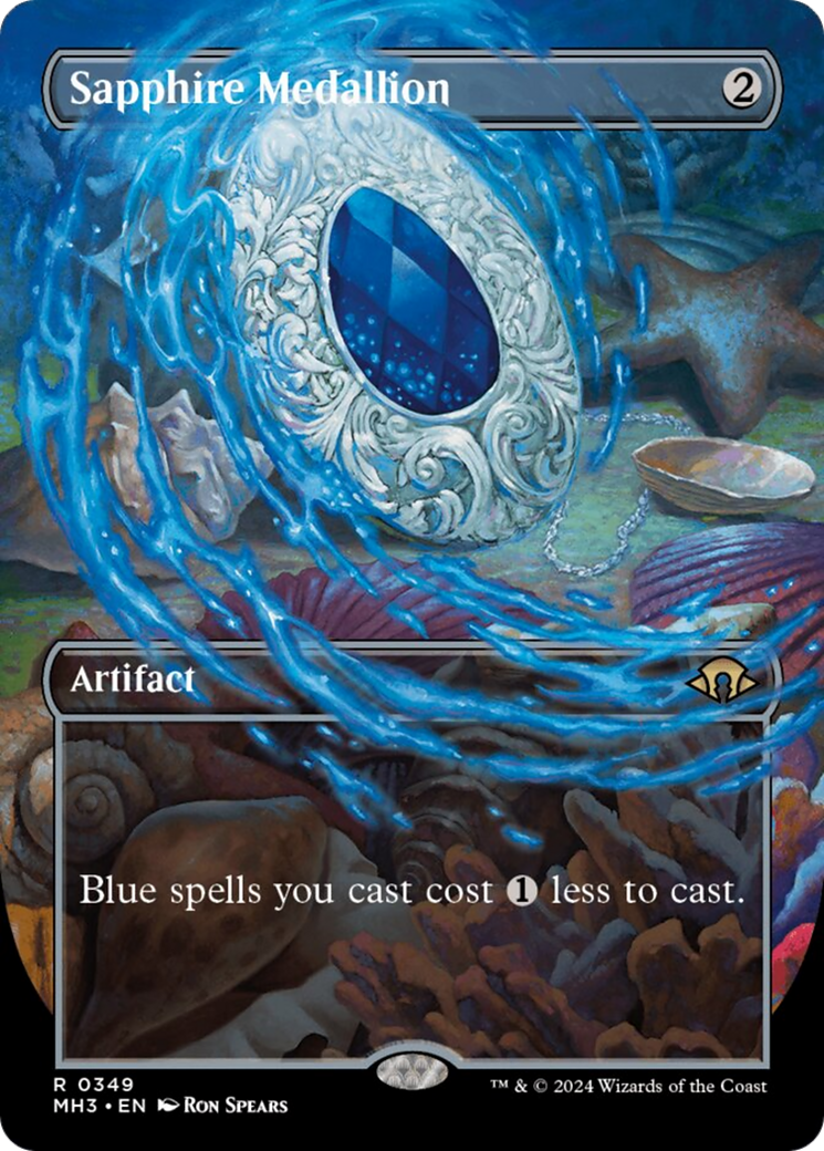 Sapphire Medallion (Borderless) [Modern Horizons 3] | Odin's Place
