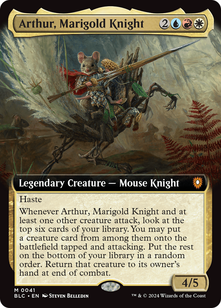 Arthur, Marigold Knight (Extended Art) [Bloomburrow Commander] | Odin's Place