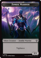 Zombie Army // Zombie Warrior Double-Sided Token [Aetherdrift Tokens] | Odin's Place