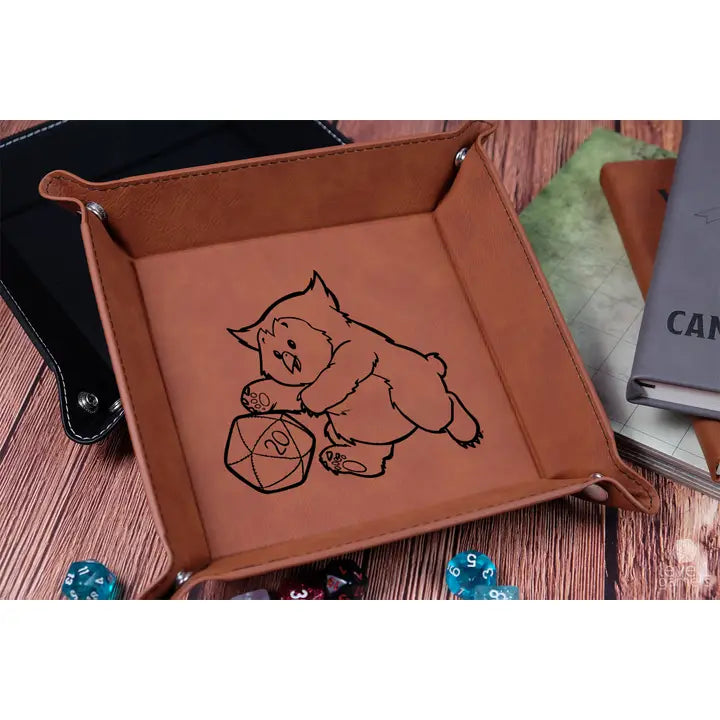 Level 1 Gamers Square Leatherette Dice Tray, Assorted Styles | Odin's Place
