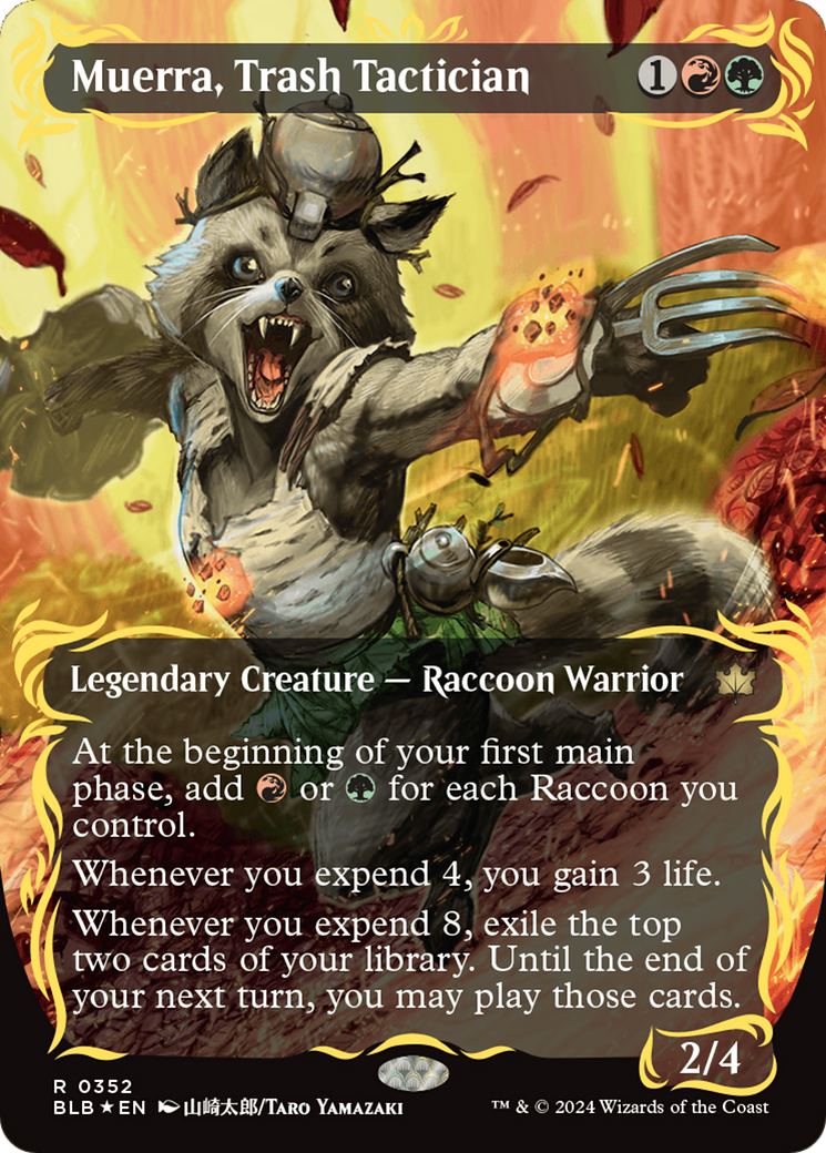Muerra, Trash Tactician (Borderless) (Raised Foil) [Bloomburrow] | Odin's Place