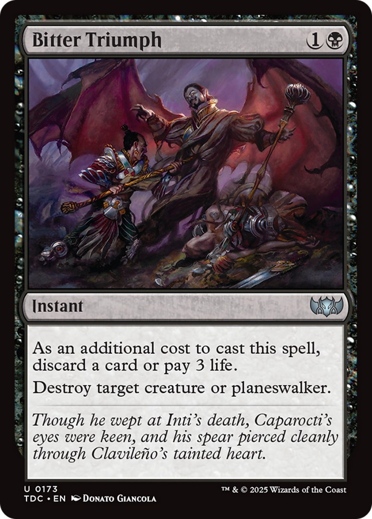 Bitter Triumph [Tarkir: Dragonstorm Commander] | Odin's Place