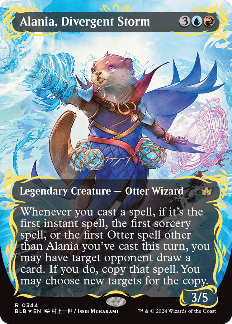 Alania, Divergent Storm (Borderless) (Raised Foil) [Bloomburrow] | Odin's Place