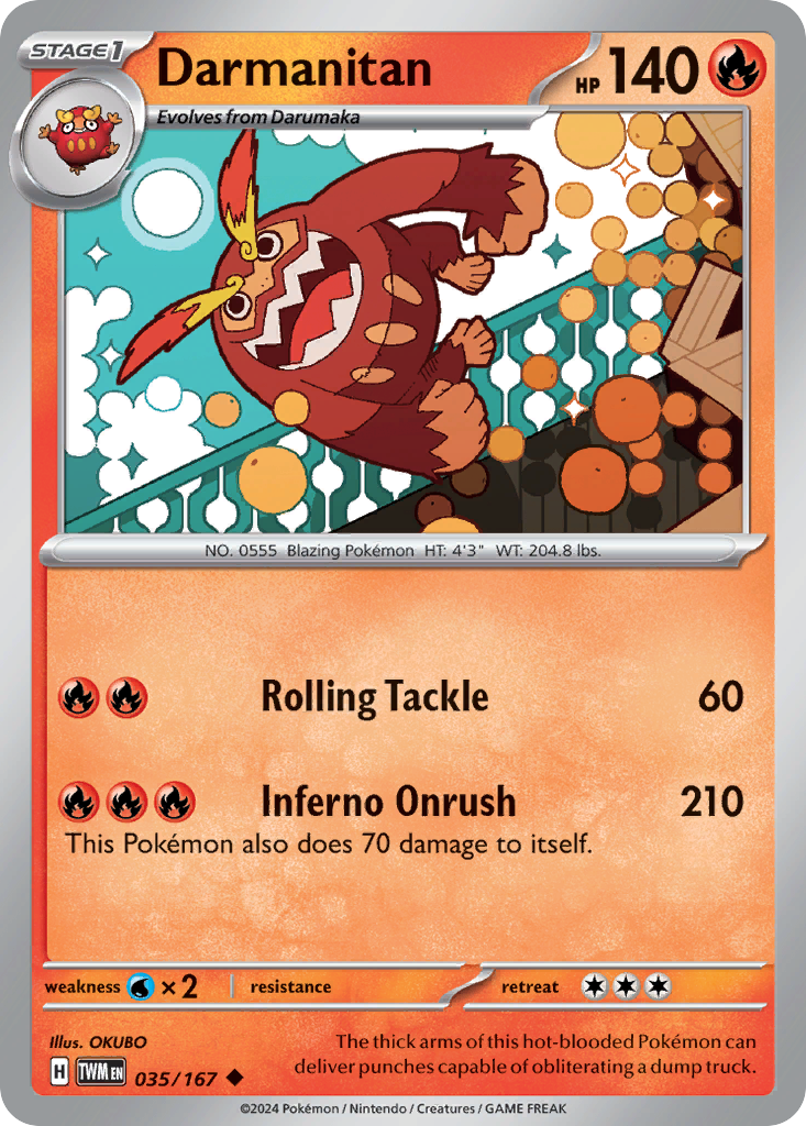 Darmanitan (035/167) [Scarlet & Violet: Twilight Masquerade] | Odin's Place