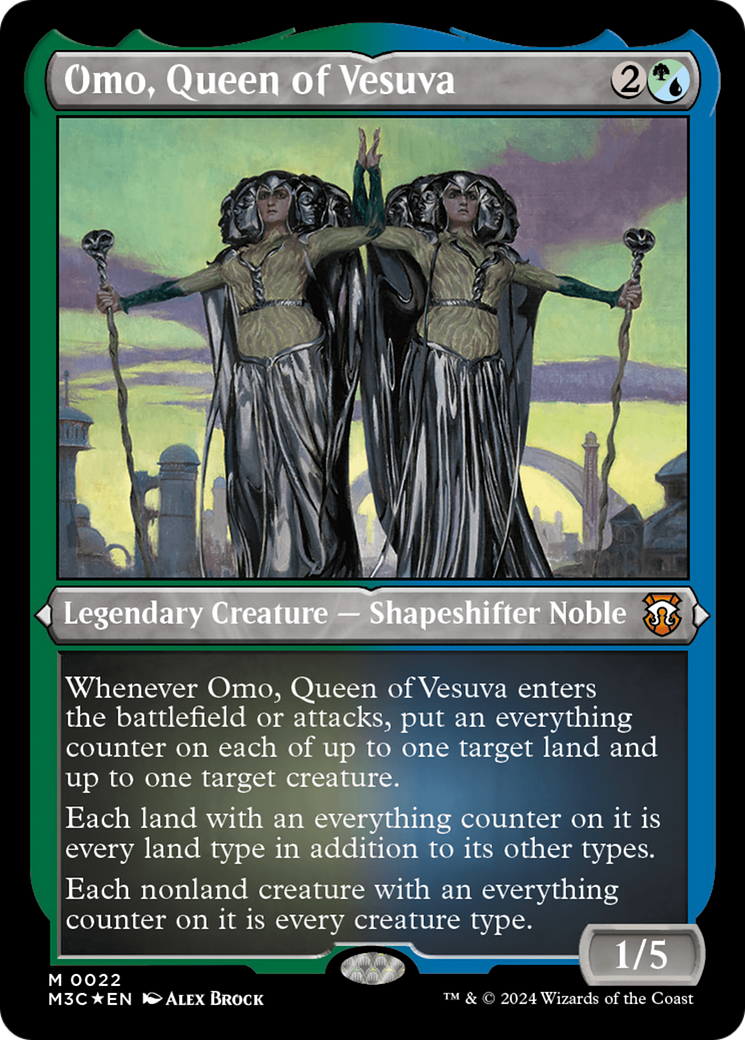 Omo, Queen of Vesuva (Foil Etched) [Modern Horizons 3 Commander] | Odin's Place