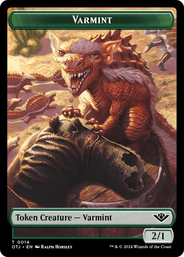 Treasure // Varmint Double-Sided Token [Outlaws of Thunder Junction Tokens] | Odin's Place