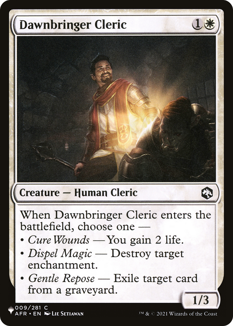 Dawnbringer Cleric [The List] | Odin's Place