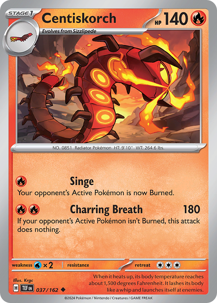 Centiskorch (037/162) [Scarlet & Violet: Temporal Forces] | Odin's Place
