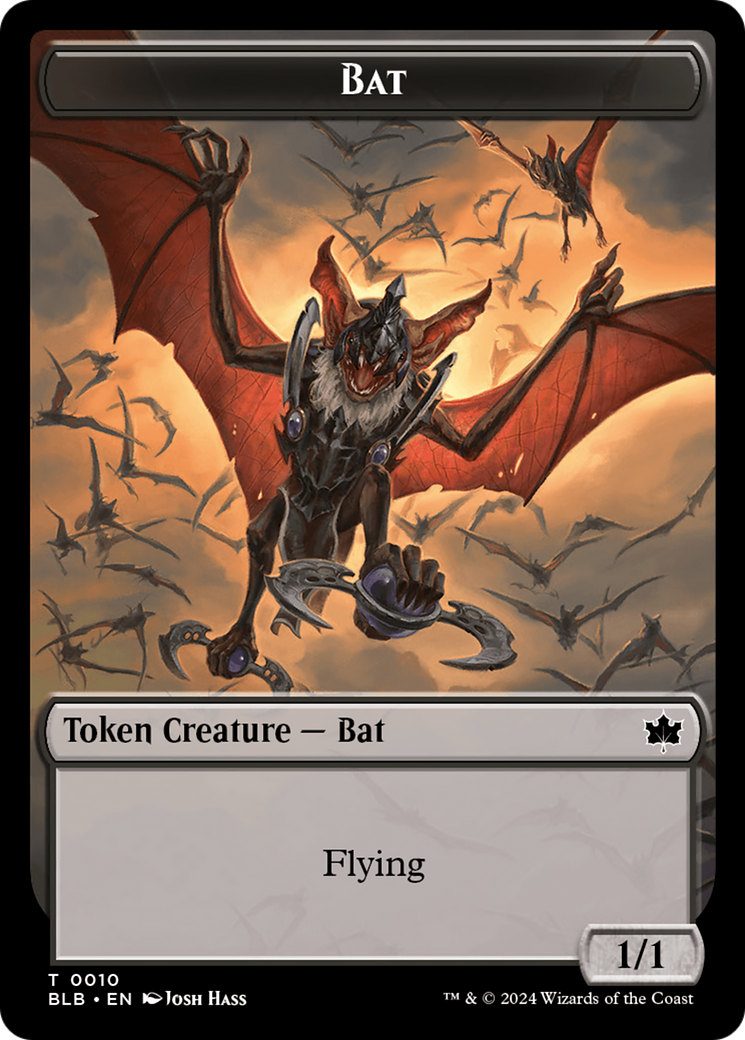 Bat // Warren Warleader Double-Sided Token [Bloomburrow Tokens] | Odin's Place