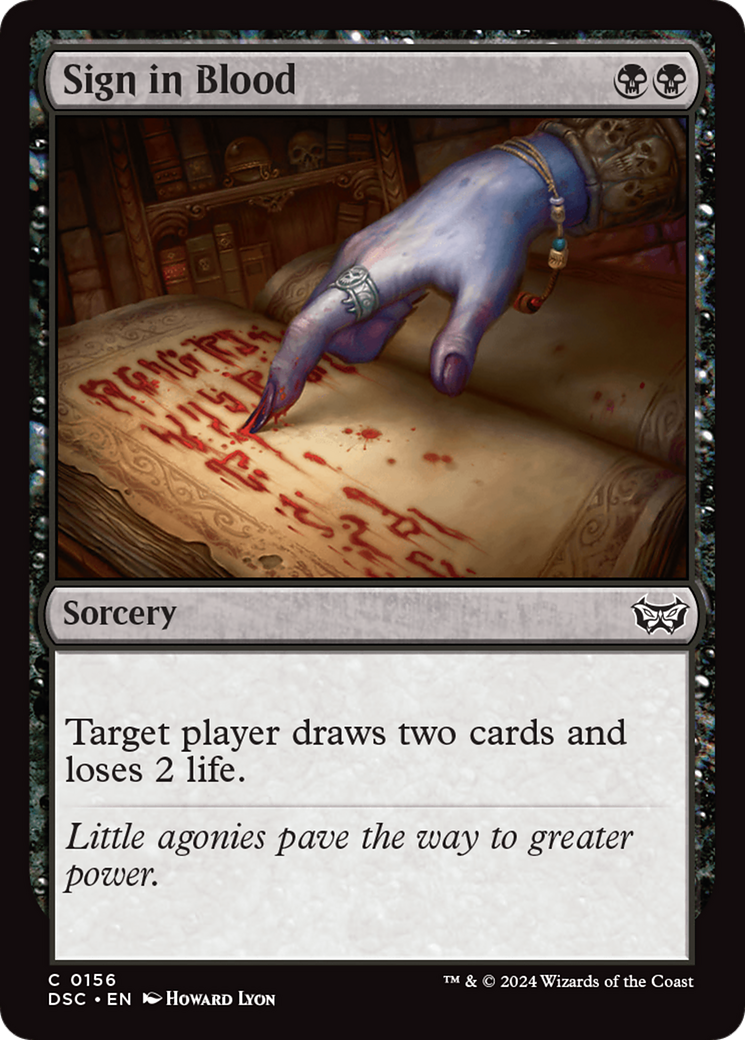 Sign in Blood [Duskmourn: House of Horror Commander] | Odin's Place