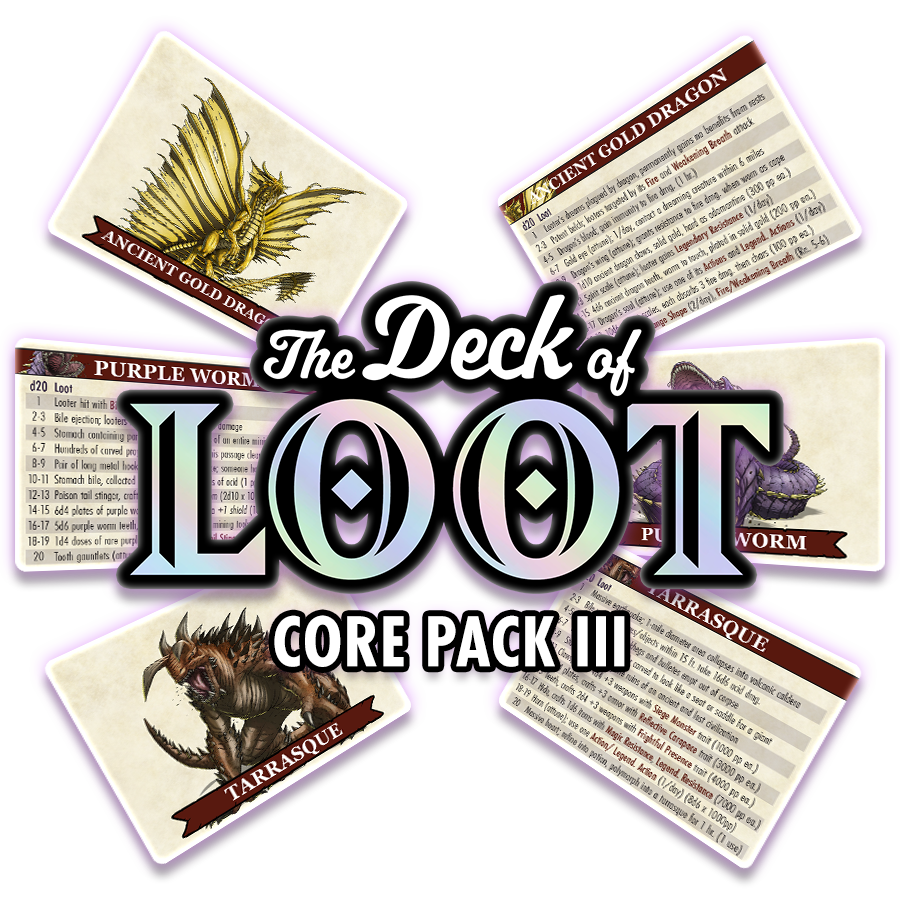 The Deck of Loot: Core Pack 3 - CR 11-30 | Odin's Place
