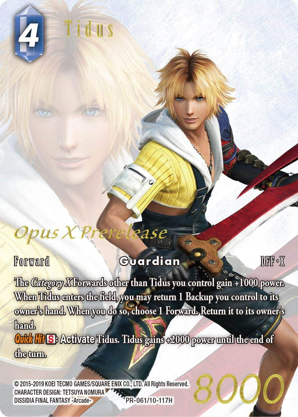 Tidus [Opus X Promo Cards] | Odin's Place