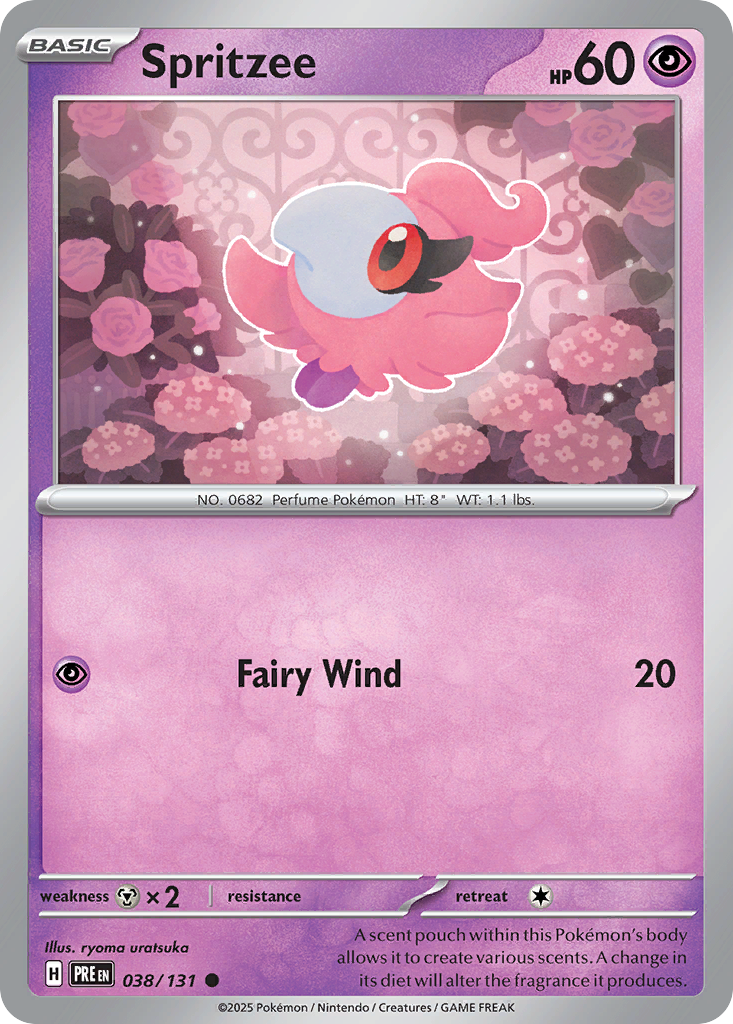 Spritzee (038/131) (Master Ball Pattern) [Scarlet & Violet: Prismatic Evolutions] | Odin's Place