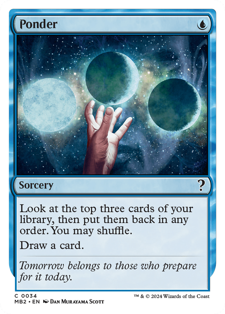 Ponder (White Border) [Mystery Booster 2] | Odin's Place