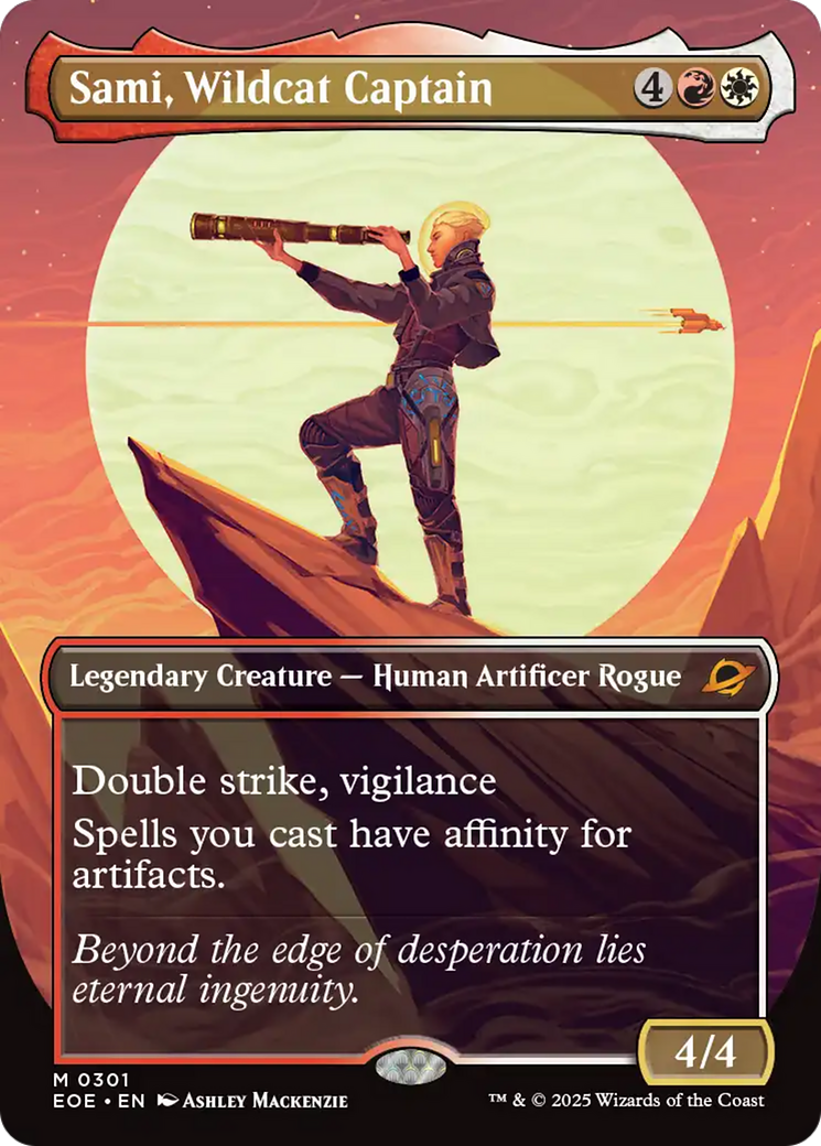 Sami, Wildcat Captain (Borderless) [Edge of Eternities] | Odin's Place