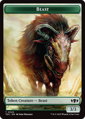 Beast // Treasure Double-Sided Token [Tarkir: Dragonstorm Commander Tokens] | Odin's Place