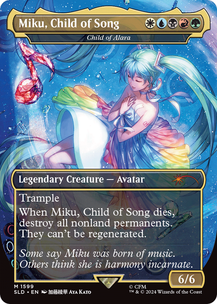 Miku, Child of Song - Child of Alara (Rainbow Foil) [Secret Lair Drop Series] | Odin's Place