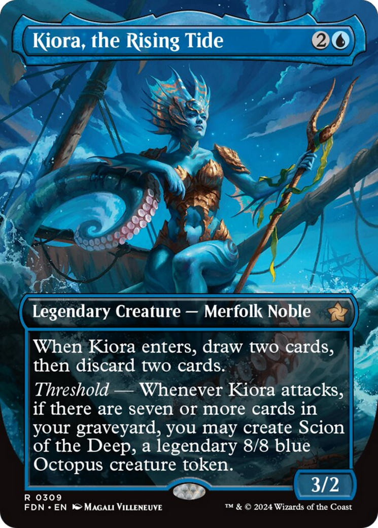 Kiora, the Rising Tide (Borderless) [Foundations] | Odin's Place
