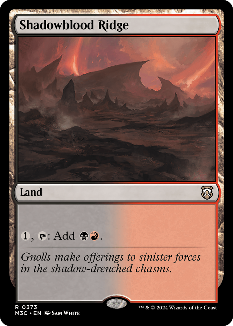 Shadowblood Ridge (Ripple Foil) [Modern Horizons 3 Commander] | Odin's Place