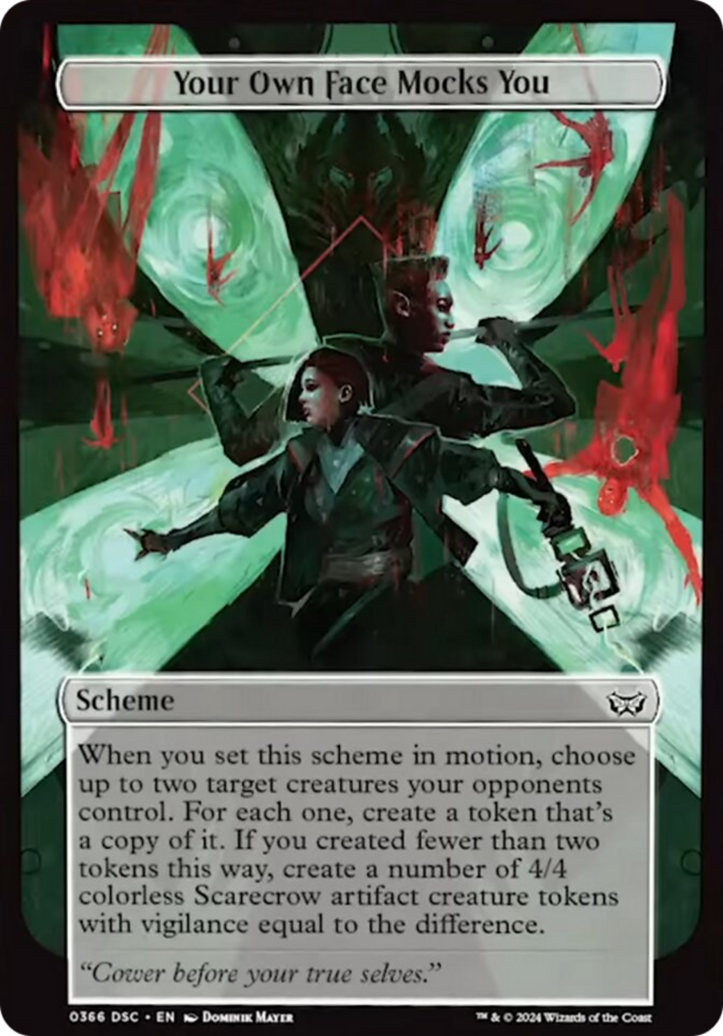 Your Own Face Mocks You (Full Art) [Duskmourn: Archenemy] | Odin's Place