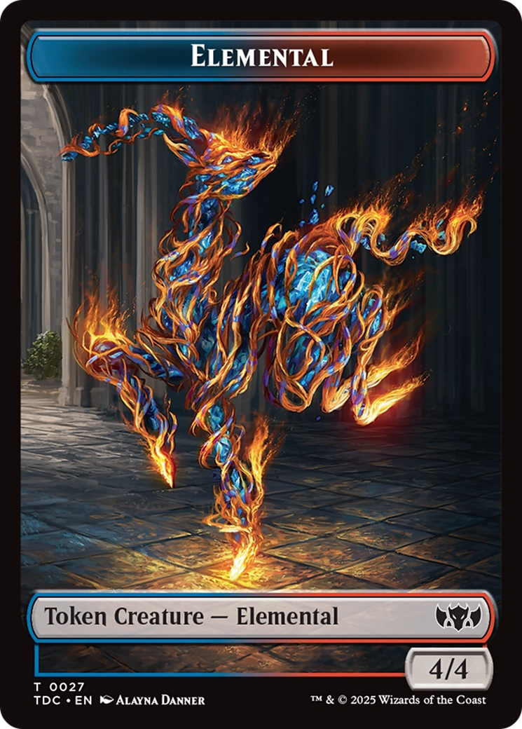 Elemental (0027) // Monk Double-Sided Token [Tarkir: Dragonstorm Commander Tokens] | Odin's Place