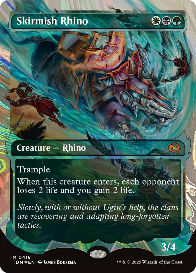 Skirmish Rhino (0418) (Showcase) (Halo Foil) [Tarkir: Dragonstorm] | Odin's Place