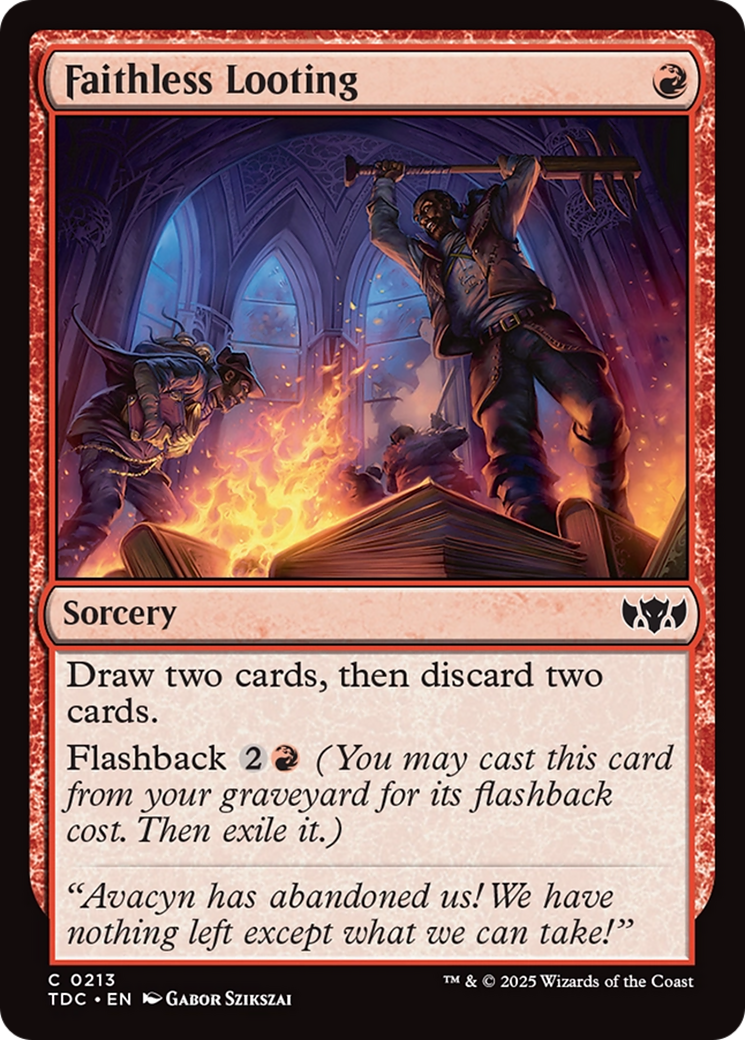 Faithless Looting [Tarkir: Dragonstorm Commander] | Odin's Place