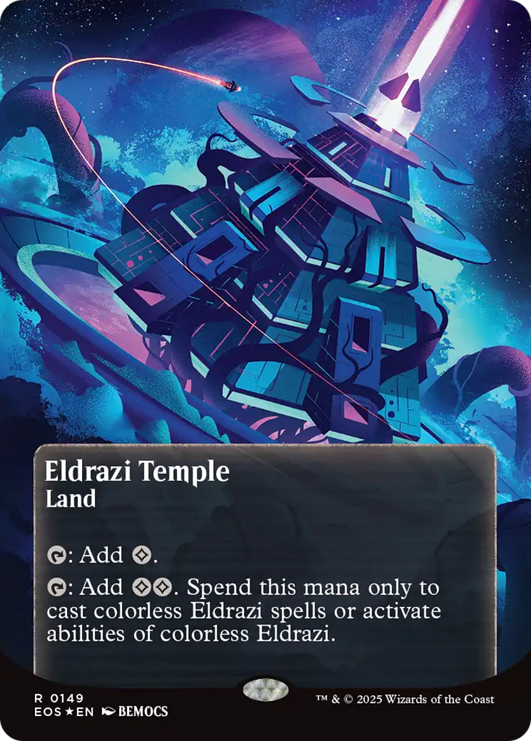 Eldrazi Temple (0149) (Borderless) (Galaxy Foil) [Edge of Eternities: Stellar Sights] | Odin's Place