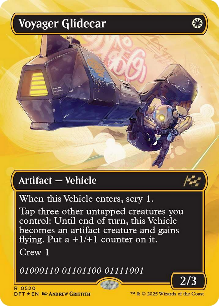 Voyager Glidecar (Borderless) (First-Place Foil) [Aetherdrift] | Odin's Place