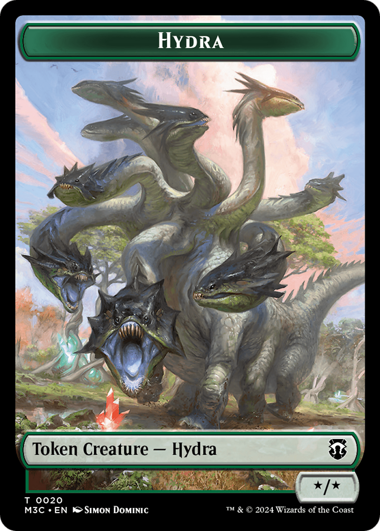 Hydra (Ripple Foil) // Boar Double-Sided Token [Modern Horizons 3 Commander Tokens] | Odin's Place