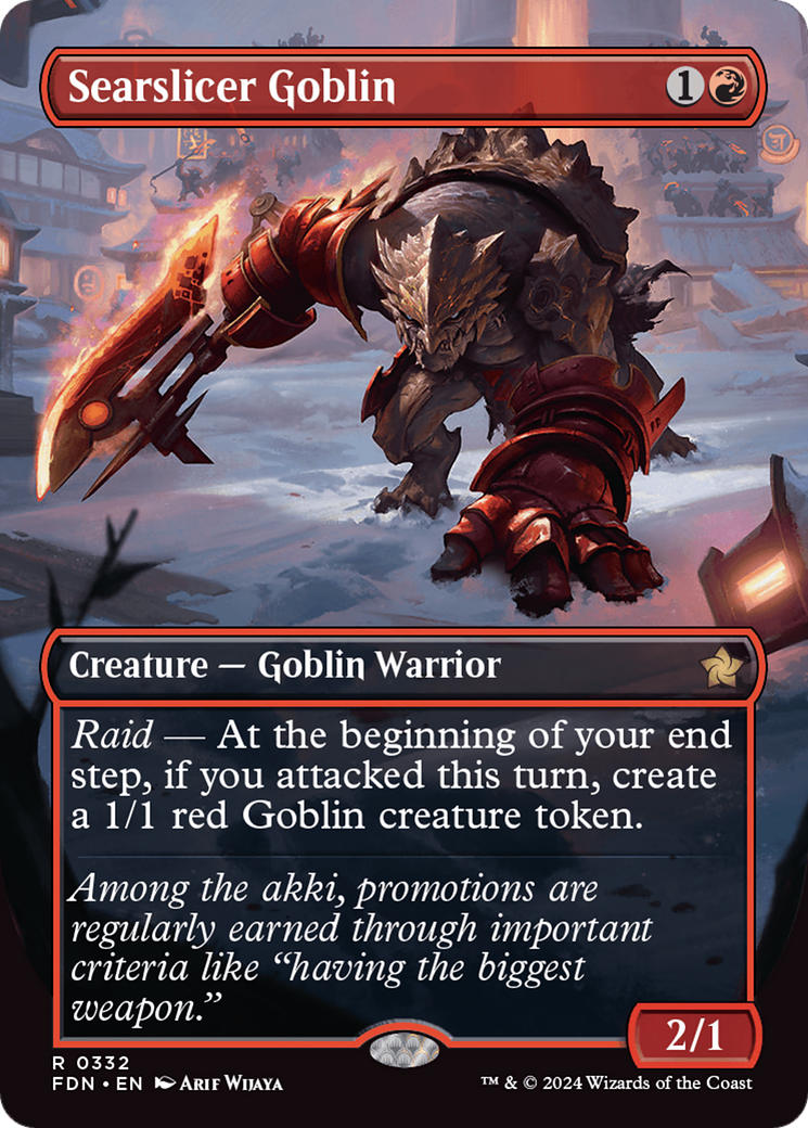 Searslicer Goblin (Borderless) [Foundations] | Odin's Place
