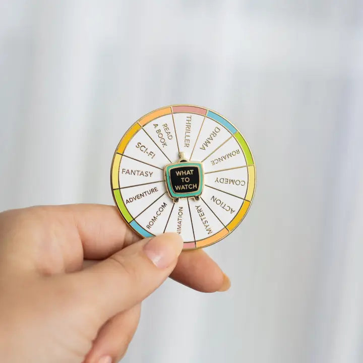 Occasionalish - Spinning What To Watch Enamel Pin | Odin's Place
