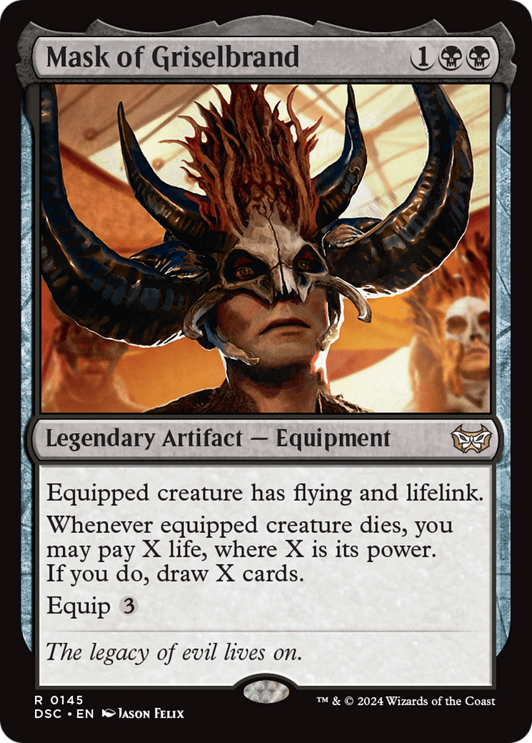 Mask of Griselbrand [Duskmourn: House of Horror Commander] | Odin's Place